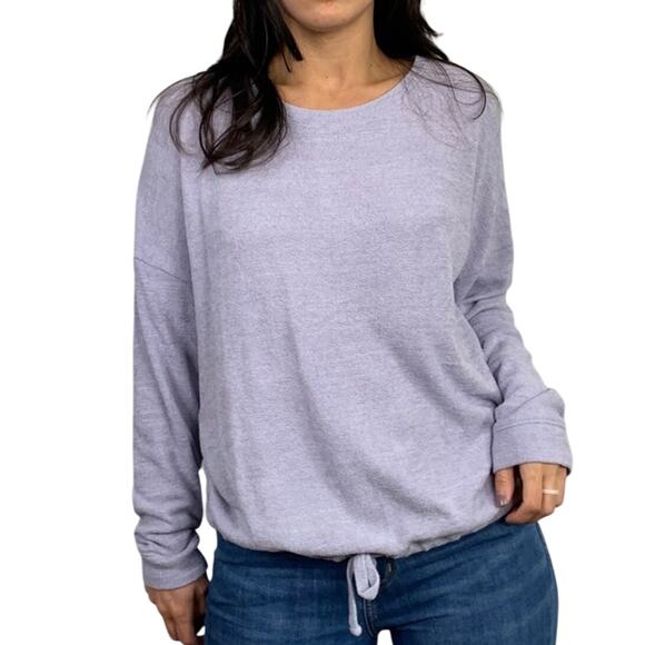 Three Dots Purple Oversized Soft Sweater - Picture 3 of 7